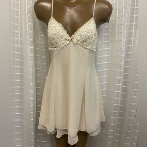 Windsor cream chiffon a-line dress
